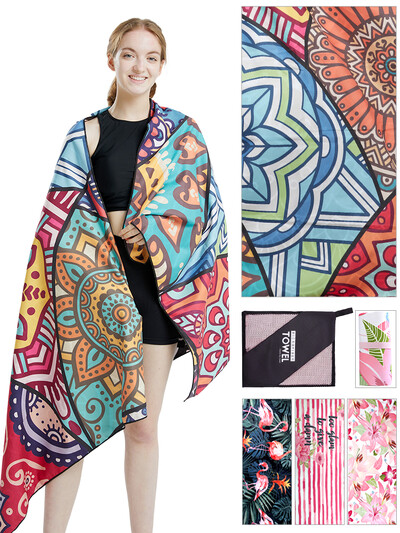 Πετσέτες παραλίας Big Microfiber Quick Dry Towel Sand Cloud Beach Towels Aldults Pool Pool for Travel Swim Pool Yoga（S16）