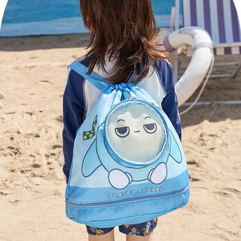 Fashion Dry Wet Separation Swimming Bag Portable Cute Cartoon Beach Backpack Μεγάλης χωρητικότητας αδιάβροχη τσάντα ώμου εξωτερικού χώρου