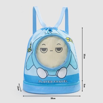 Fashion Dry Wet Separation Swimming Bag Portable Cute Cartoon Beach Backpack Μεγάλης χωρητικότητας αδιάβροχη τσάντα ώμου εξωτερικού χώρου