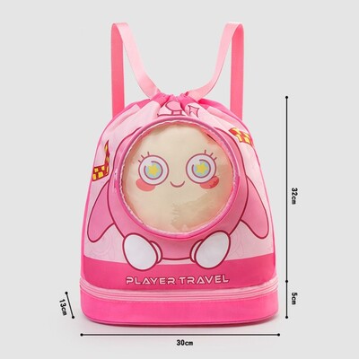 Modna torba za plivanje za suho i mokro odvajanje, prijenosni slatki ruksak za plažu s crtićima, vodootporna torba za plažu velikog kapaciteta za van