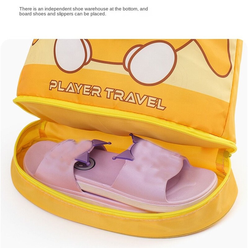 Modna torba za plivanje za suho i mokro odvajanje, prijenosni slatki ruksak za plažu s crtićima, vodootporna torba za plažu velikog kapaciteta za van