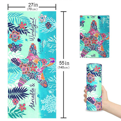 Ručnik za plažu od mikrovlakana Veliki upijajući ručnik za kupanje Brzosušeća krema za sunčanje za odrasle Djecu Putovanja Bazen Uzorak morske zvijezde