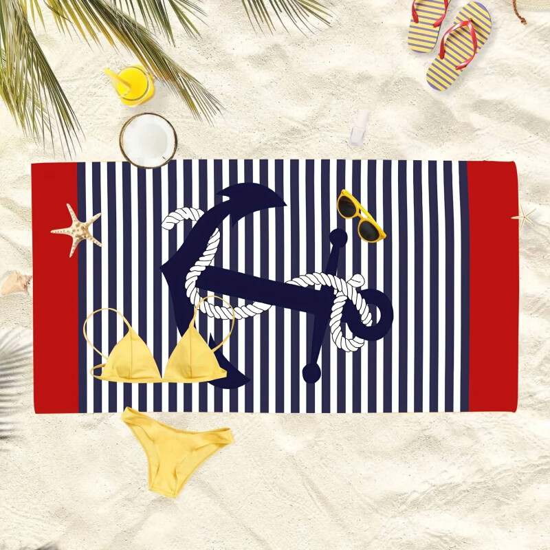 Mikrošķiedras sega Ātri žūstoši pludmales dvieļi, Lielizmēra absorbējošs ātri žūstošs, viegli pārnēsājams pludmales vannas dvielis ceļojumu brīvdienu paklājiņš