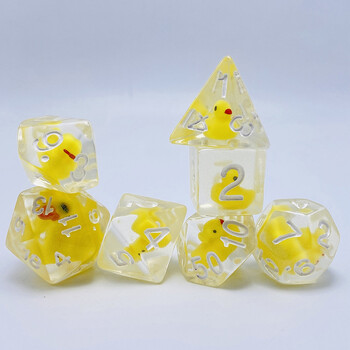 Νέο DND Upscale 7Pcs Resin Dice Set Polyhedral Inline Animal D4 D6 D8 D10 D12 D20 Dices για RPG επιτραπέζια παιχνίδια και επιτραπέζια παιχνίδια