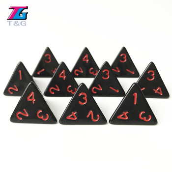 Digital Cube Dice Solid Black Red Color Polyhedral D4-D20 για επιτραπέζιο παιχνίδι RPG