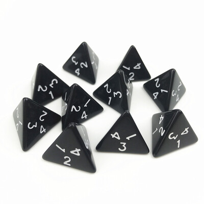 Digital Cube Dice Solid Negru Roșu Culoare Poliedric D4-D20 pentru Joc de masă RPG