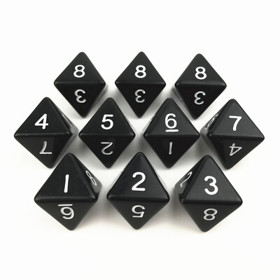 Digital Cube Dice Solid Negru Roșu Culoare Poliedric D4-D20 pentru Joc de masă RPG