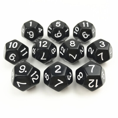 Digital Cube Dice Solid Negru Roșu Culoare Poliedric D4-D20 pentru Joc de masă RPG