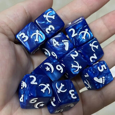 10 ks/lot 16 mm sada kociek, štvorcový roh, hracie stolové hry, kocky, 6-stranná zábavná stolová hra, digitálne kocky do zbierky