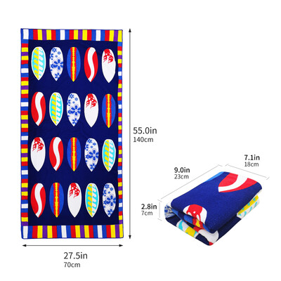 MUTAO Inel din microfibră Prosop de plajă imprimat Alpinism Yoga Plajă Înot alergare prosop moale absorbant
