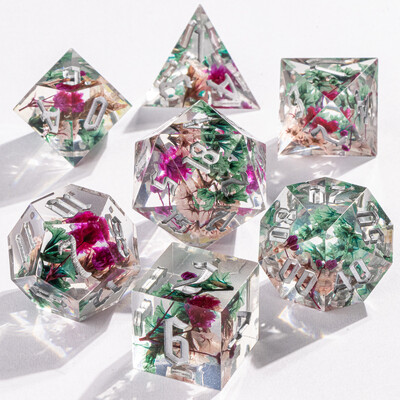 Sada čiernych živicových kociek DnD, ručne vyrobená sada polyedrických kociek pre hru Dungeons and Dragons, kocky d a d, sada ostrých živicových kociek D&D