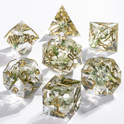 Sada čiernych živicových kociek DnD, ručne vyrobená sada polyedrických kociek pre hru Dungeons and Dragons, kocky d a d, sada ostrých živicových kociek D&D