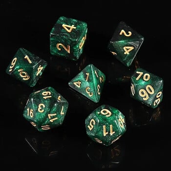 Νέο Star Sky Style Illusion Color 4/6/8/10/12/20 Polyhedral Dice for DND TRPG Party Entertainment Dice Set Set Supplies Games