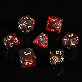 Νέο Star Sky Style Illusion Color 4/6/8/10/12/20 Polyhedral Dice for DND TRPG Party Entertainment Dice Set Set Supplies Games