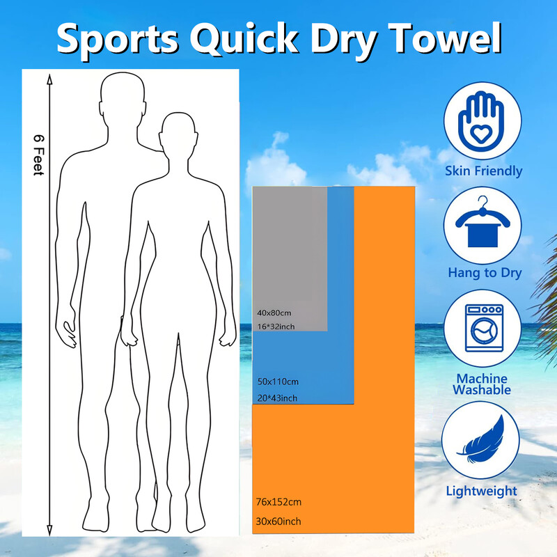 brzo sušeći ručnik za putovanja ručnik za sportove na otvorenom ručnik za plažu, jednostavan za nošenje pogodan za fitness na otvorenom joga plivanje putovanja plaža