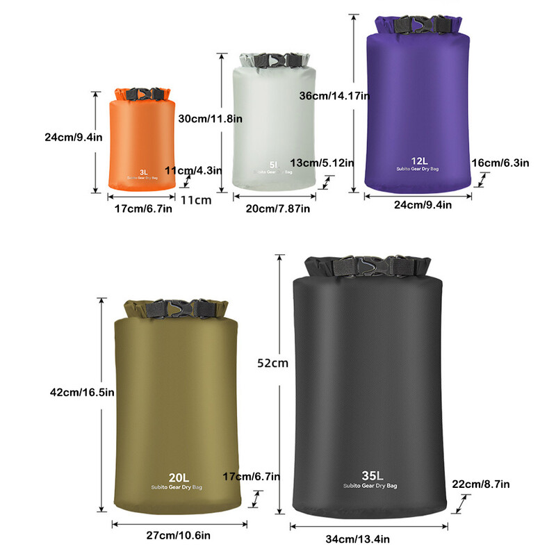 Suha torba Vodootporne vreće za stvari Odjeća Vodootporni paket za pohranu Vožnja čamcem Kampiranje Trekking Vožnja kanuom Sport Trčanje