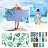 Mikroszálas strandtörölközők Ultrakönnyű kék fürdőlepedők Homokálló dupla belső cső folyóvízi hab úszókhoz úszómedencéhez