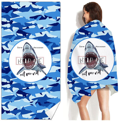 Mikroszálas strandtörölközők Ultrakönnyű kék fürdőlepedők Homokálló dupla belső cső folyóvízi hab úszókhoz úszómedencéhez