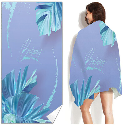 Mikroszálas strandtörölközők Ultrakönnyű kék fürdőlepedők Homokálló dupla belső cső folyóvízi hab úszókhoz úszómedencéhez