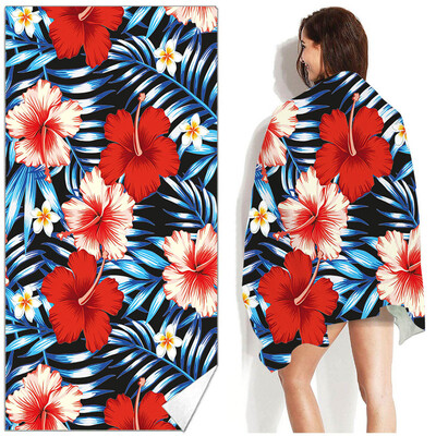 Mikroszálas strandtörölközők Ultrakönnyű kék fürdőlepedők Homokálló dupla belső cső folyóvízi hab úszókhoz úszómedencéhez