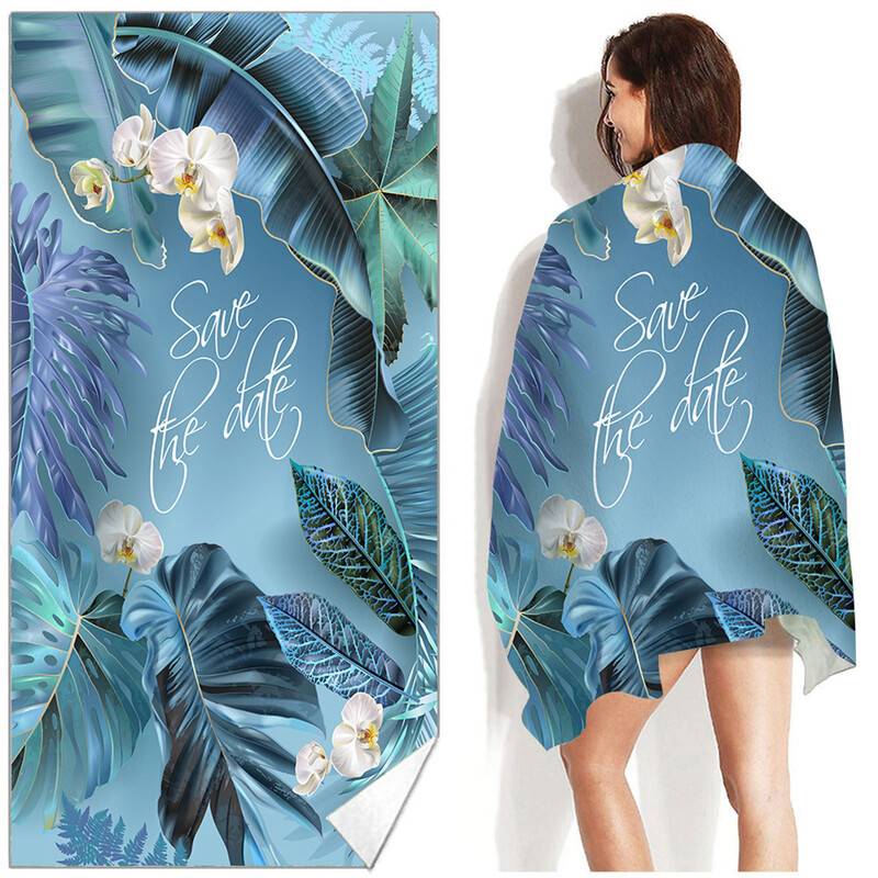 Mikroszálas strandtörölközők Ultrakönnyű kék fürdőlepedők Homokálló dupla belső cső folyóvízi hab úszókhoz úszómedencéhez