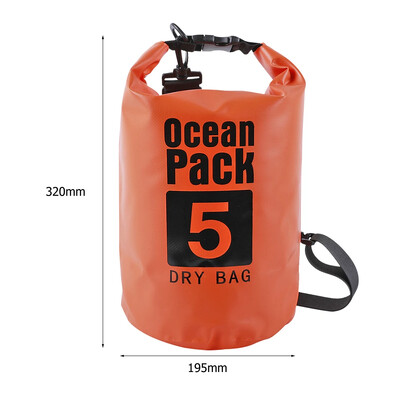 Vodotesný vak na vodu 2l/3l/5l/10l, PVC, plávanie, rafting, kajakovanie, rieka, trekking, plachtenie, člnkovanie