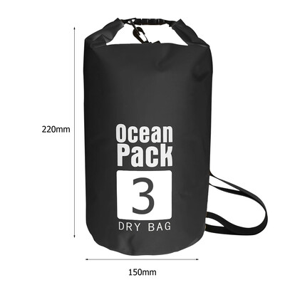 Vodotesný vak na vodu 2l/3l/5l/10l, PVC, plávanie, rafting, kajakovanie, rieka, trekking, plachtenie, člnkovanie