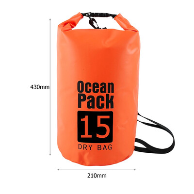 Vodotesný vak na vodu 2l/3l/5l/10l, PVC, plávanie, rafting, kajakovanie, rieka, trekking, plachtenie, člnkovanie