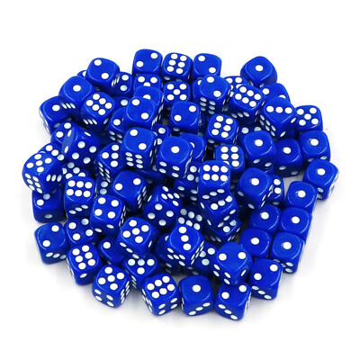 100 ks/balenie 14 mm akrylových kociek, doplnkov na hry s kockami, č. 14, okrúhlych rohových kociek, farebných bodkových kociek na pitie