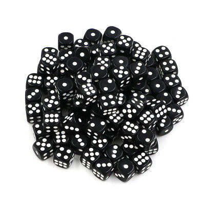 100 ks/balenie 14 mm akrylových kociek, doplnkov na hry s kockami, č. 14, okrúhlych rohových kociek, farebných bodkových kociek na pitie