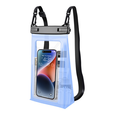 HAISSKY Priehľadné vodotesné puzdro na telefón, crossbody, pláž, plávanie, surfovanie, člnkovanie, úložné puzdro na telefón, dotykové displeje, suché tašky