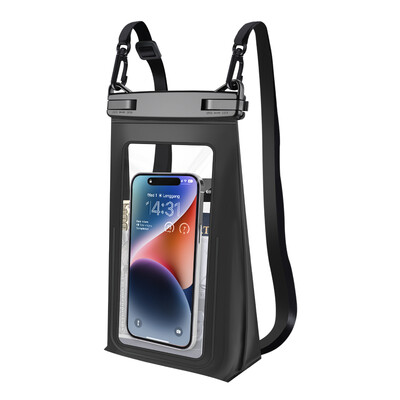 HAISSKY Priehľadné vodotesné puzdro na telefón, crossbody, pláž, plávanie, surfovanie, člnkovanie, úložné puzdro na telefón, dotykové displeje, suché tašky