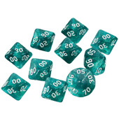 Daudzslāņu 10 sienu kauliņi, digitālie D10(00-90) mirdzoši jauktas krāsas 10 gab. DND RPG galda spēļu piederumi