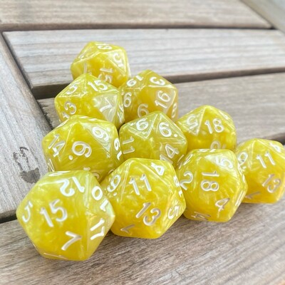 10 ks D20 Dungeon Dices D&D Stolová hra s 20 tvárami Akrylové sady kociek Perlové farebné Dungeons and Dragons d20 Kocky