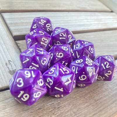 10 ks D20 Dungeon Dices D&D Stolová hra s 20 tvárami Akrylové sady kociek Perlové farebné Dungeons and Dragons d20 Kocky