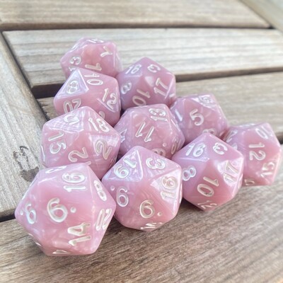 10 ks D20 Dungeon Dices D&D Stolová hra s 20 tvárami Akrylové sady kociek Perlové farebné Dungeons and Dragons d20 Kocky