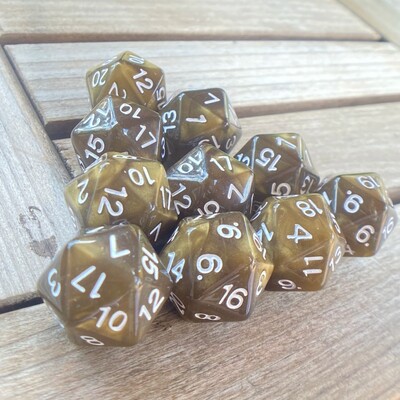 10 ks D20 Dungeon Dices D&D Stolová hra s 20 tvárami Akrylové sady kociek Perlové farebné Dungeons and Dragons d20 Kocky