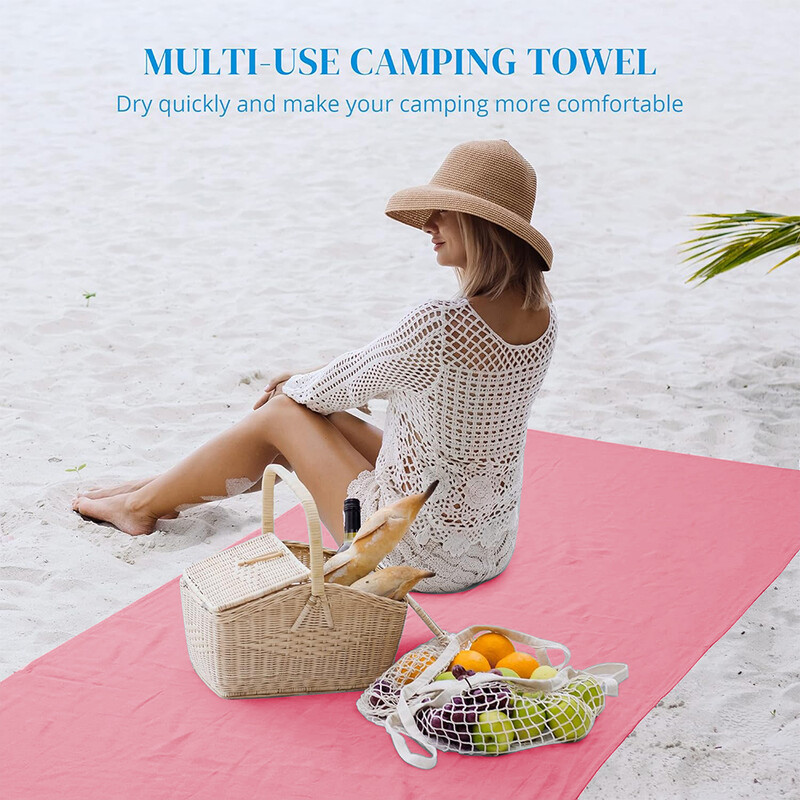 1 vnt. mikropluošto negabaritinis rankšluostis, greitai džiūstantis paplūdimio rankšluostis, ypač didelis 70 x 31,5 colio be smėlio paplūdimio rankšluosčiai itin lengvi