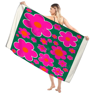 Domáce osušky na telo, osušky Morandi lines and flowers, rýchloschnúci mikrovláknový plážový uterák, veľký športový uterák