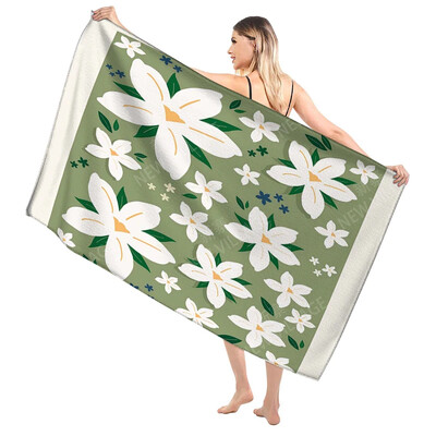 Domáce osušky na telo, osušky Morandi lines and flowers, rýchloschnúci mikrovláknový plážový uterák, veľký športový uterák