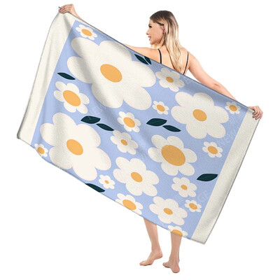 Domáce osušky na telo, osušky Morandi lines and flowers, rýchloschnúci mikrovláknový plážový uterák, veľký športový uterák