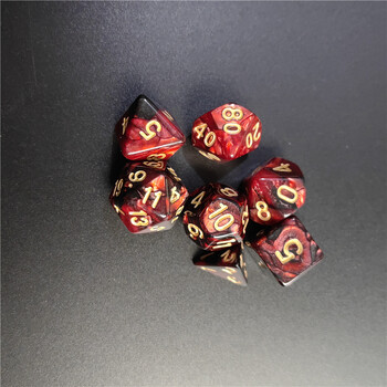 7 Pcs1set Galaxy Series Style DND Dice Set D4 D6 D8 D10 D12 D20 Dice Multi-sided Dice For TRPG Dungeons & Dragons Επιτραπέζιο παιχνίδι