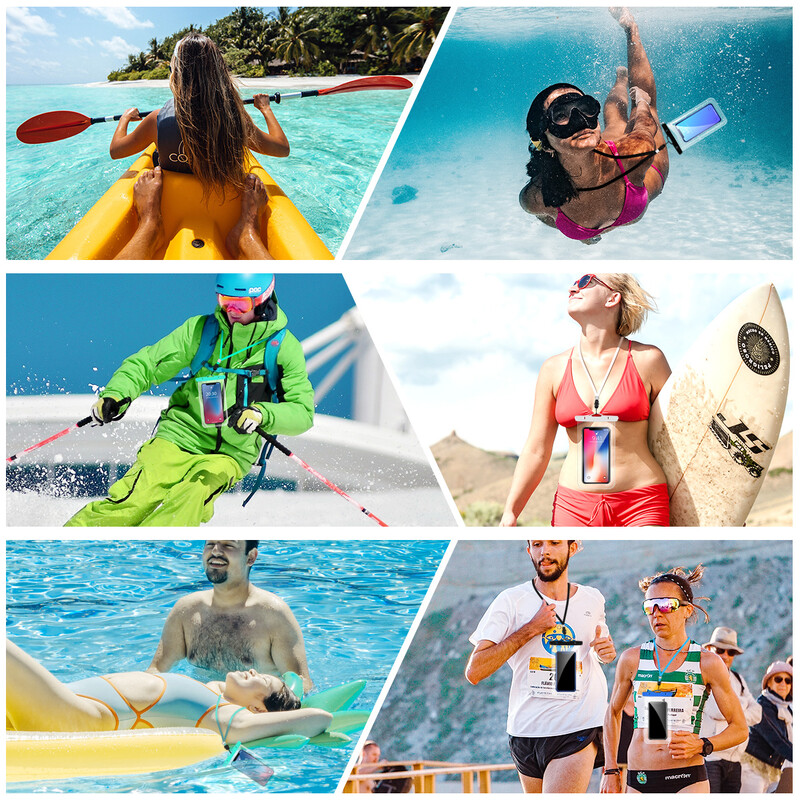 FONKEN veekindel telefoniümbris Ujuv veealune hoiuruum Kuivkott Triivisukeldumine Ujumine Mobiiltelefon Veekindel kotiümbrise kate