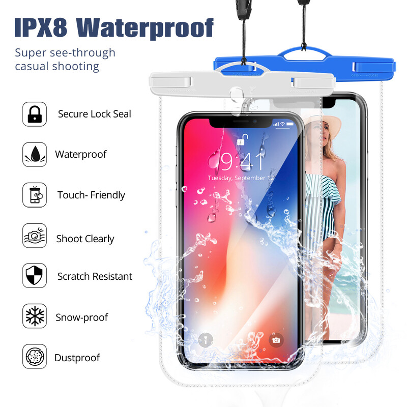 FONKEN veekindel telefoniümbris Ujuv veealune hoiuruum Kuivkott Triivisukeldumine Ujumine Mobiiltelefon Veekindel kotiümbrise kate