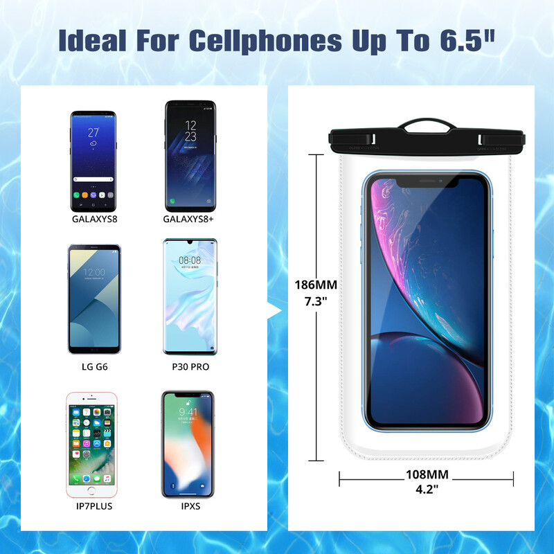 FONKEN veekindel telefoniümbris Ujuv veealune hoiuruum Kuivkott Triivisukeldumine Ujumine Mobiiltelefon Veekindel kotiümbrise kate