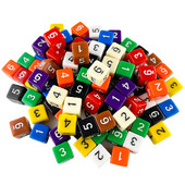 D6 Polyhedrálne kocky 16 mm TRPG DND Digitálna hracia sada s kockami 6 strán 10 ks pre stolové hry