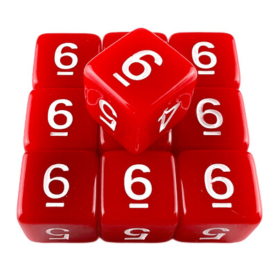 D6 Polyhedrálne kocky 16 mm TRPG DND Digitálna hracia sada s kockami 6 strán 10 ks pre stolové hry