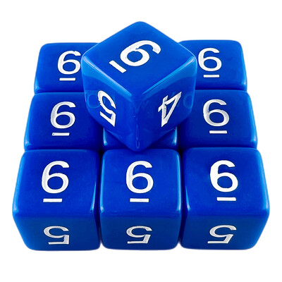 D6 Polyhedrálne kocky 16 mm TRPG DND Digitálna hracia sada s kockami 6 strán 10 ks pre stolové hry