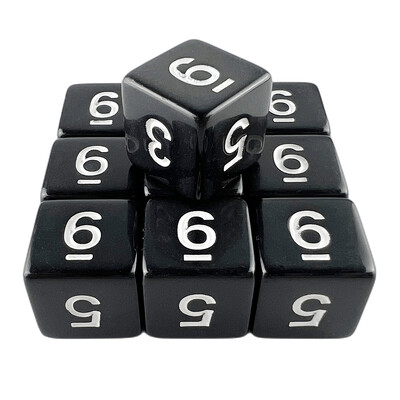 D6 Polyhedrálne kocky 16 mm TRPG DND Digitálna hracia sada s kockami 6 strán 10 ks pre stolové hry