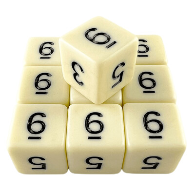 D6 Polyhedrálne kocky 16 mm TRPG DND Digitálna hracia sada s kockami 6 strán 10 ks pre stolové hry